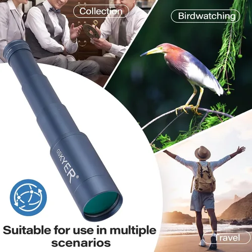 Miniatura 8 de Telescopio monocular de 25 x 50, monoculares para adultos de alta potencia: zoom compacto HD para hombres, regalos geniales con prisma BAK4 y lente