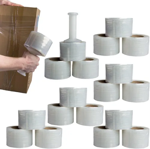 Cinta elástica EZ Bander 3026 de calibre 80, 3 pulgadas x 1,000 pies, 18 rollos por caja