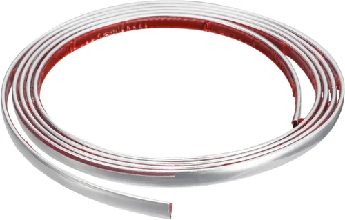uxcell Moldura flexible autoadhesiva, marco metálico de 8 pies x 0.31 pulgadas, para despegar y pegar, moldura de metal de PVC para pared,