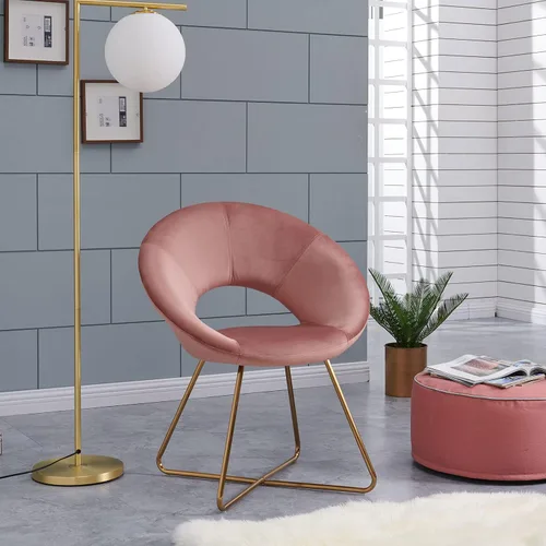 Miniatura 2 de DUHOME Sillas modernas de terciopelo con acento para sofá individual, cómodas sillas tapizadas, sillas de descanso de mediados de siglo con patas