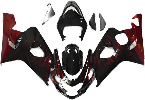 Miniatura 16 de Kit de carenado de plástico ABS para Suzuki 2004 2005 GSXR600 GSXR750 K4, carenados de inyección, kit de carrocería completa Rojo Negro