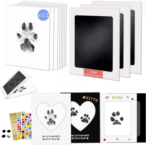 Miniatura 10 de MYPAWLETS Kit de Huellas de Patas, Almohadilla de Tinta Limpia/Sin Tinta para Huellas de Perros/Gatos, Almohadilla de Sello de Huellas para Perros