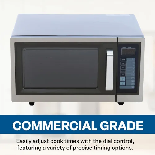 Miniatura 4 de FSE Microondas comerciales con control digital de almohadilla táctil, interior de 1 pie cúbico, acero inoxidable, 1000 vatios, aprobado por UL y NSF