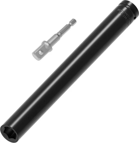 Miniatura 17 de Juego de Accesorios para Llave de Impacto de 1/2 Pulgada, 19mm (3/4 Pulgada) de Profundidad, 6 Puntos, 6 Pulgadas de Largo y Adaptador de Eje