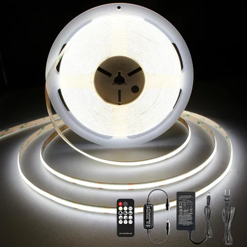 Miniatura 15 de Pandery Tira de LED COB, Tira de Luces LED 1M/3.28ft, Tiras LED Regulables por Toque, CRI90+, Luz COB LED Blanca Cálida 2700K, 960LEDs, Tira