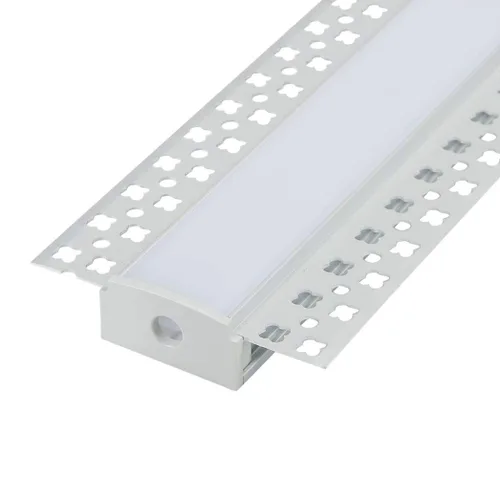 Miniatura 11 de StarlandLed Canal de aluminio LED de yeso, paquete de 6 unidades de 3.3 pies con brida para tira LED, perfil de aluminio para paneles de yeso