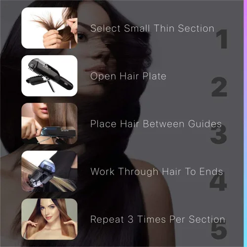 Miniatura 9 de Split-Ender PRO - Herramienta de Belleza Profesional Original - Recortadora de Puntas Abiertas Inalámbrica para Cabello Dañado, Seco, Quebradizo