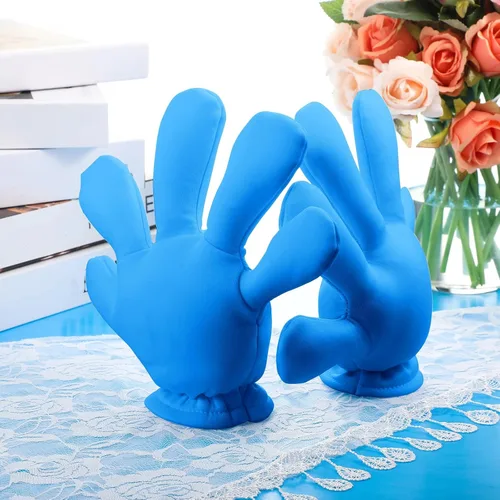 Miniatura 26 de Geyoga 2 pares de guantes grandes de disfraz de manos de dibujos animados, guantes de Halloween para fiestas, cumpleaños, juegos de rol, disfraces