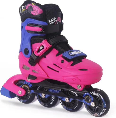 Miniatura 9 de Nattork Patines en línea ajustables para niños con ruedas iluminadas para niños y niñas - Decoraciones de autos de carreras geniales para interiores