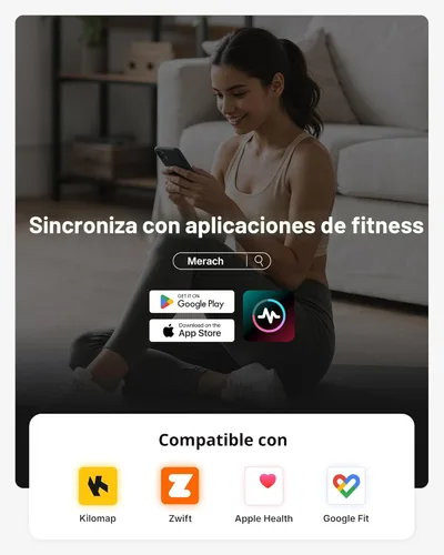 Miniatura 3 de MERACH Bicicleta de Ejercicio, Bicicleta Estática con Pastillas de Freno y App Exclusiva, Bicicleta de Ciclismo Interior de Bajo Ruido con Capacidad
