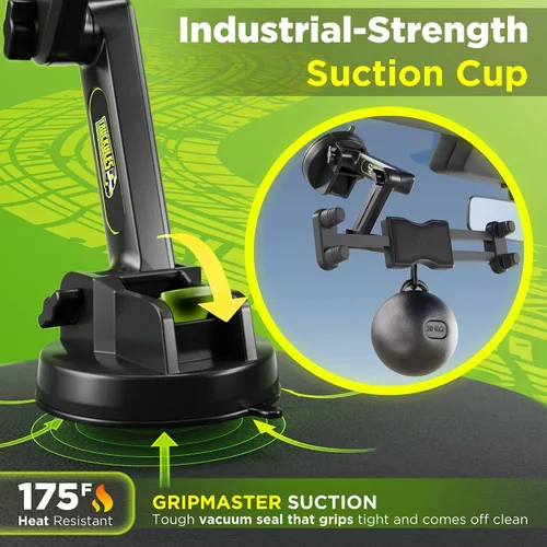 Miniatura 4 de Soporte para Tableta de Camión Montaje de Tableta - Soporte para iPad para Camión, Ventosa Súper Resistente de Servicio Pesado, Brazo Largo de 16.7