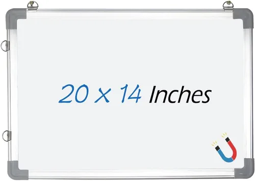 Miniatura 8 de Pizarra blanca de borrado en seco, 20 x 14 pulgadas (19.7 x 13.8 in) para pared, marco de aluminio para colgar para niños, dibujar y escribir enseñar