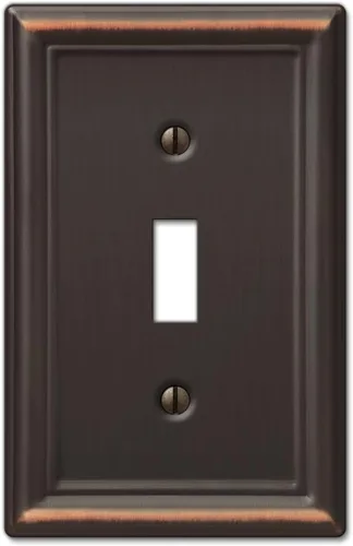 Miniatura 31 de Amerelle 149R4DB - Placa de pared Chelsea, 4 interruptores de palanca, acero, bronce envejecido, paquete de 1