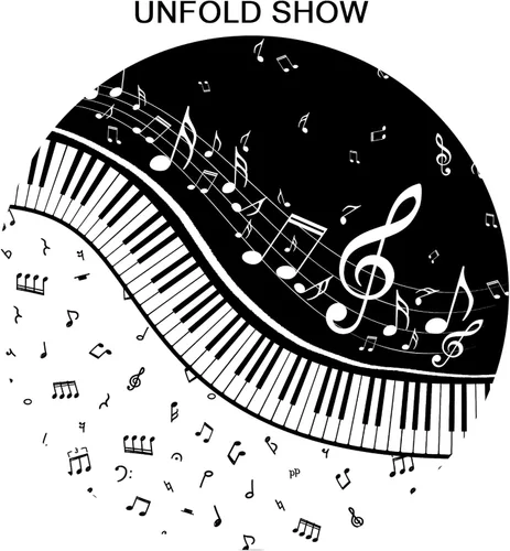 Miniatura 8 de Mantel redondo de música de 60 pulgadas – Mantel de piano clásico negro y blanco para mesa de instrumentos musicales para cocina, patio, picnic al