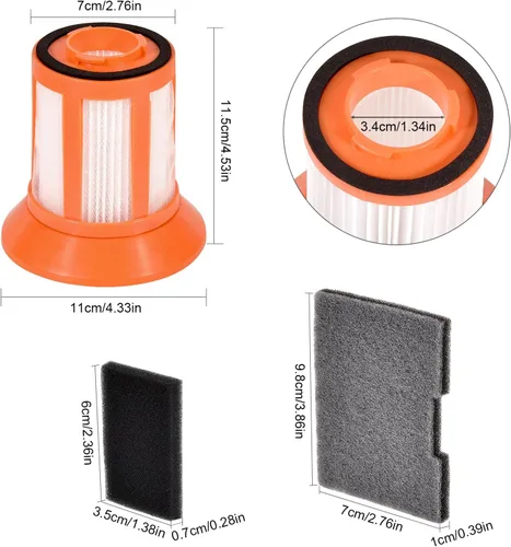 Miniatura 2 de HIFROM Filtro de repuesto compatible con Bissell sin bolsa 6489 64892 64894 10M2 filtro de aspiradora, kit de filtro de taza de suciedad