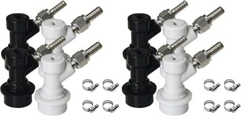 Miniatura 6 de Juego de desconexión de barril de bloqueo de bola – LUCKEG Brand Ball Lock MFL se desconecta con tuercas giratorias de acero inoxidable y abrazadera