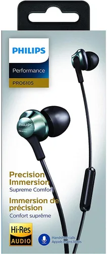 Miniatura 4 de Auriculares con cable Philips Pro con micrófono, auriculares intrauditivos de audio de alta resolución con conector de 3.5mm, auriculares cómodos