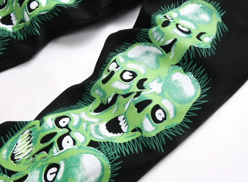 Miniatura 80 de Baylvn - Pantalones de mezclilla entallados y estampados para hombre con corte recto