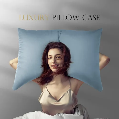 Miniatura 6 de Fundas de almohada curvadas de media luna refrescante para dormir lateral, rayón derivado de la funda de almohada de bambú, tamaño Queen, 1 pieza