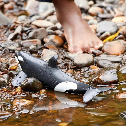 Miniatura 3 de schleich Wild Life - Juguete de ballena asesina – Figura realista de orca de 8 pulgadas – Figura de animal de vida silvestre del océano para jugar