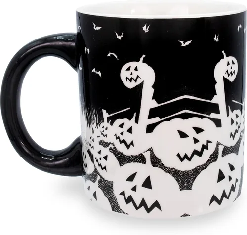 Miniatura 2 de Disney - Taza de cerámica de 18 onzas con diseño de Jack Skellington 3D en el interior, taza de café grande para expreso, cafeína, artículos