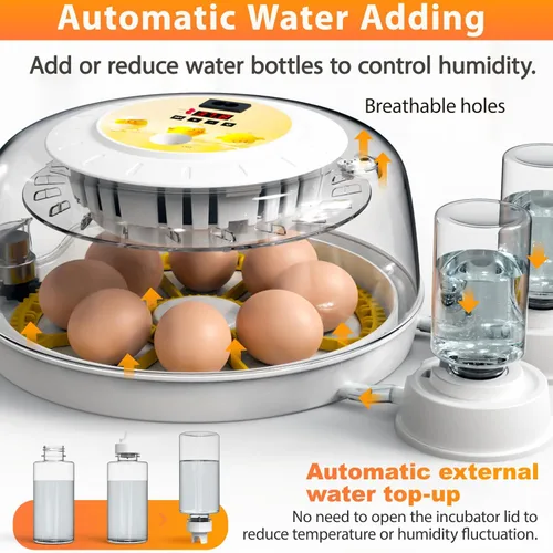 Miniatura 3 de Incubadoras de huevos para incubar huevos con girador automático de huevos, 8 incubadoras para huevos de gallina con vela de huevos para pollo