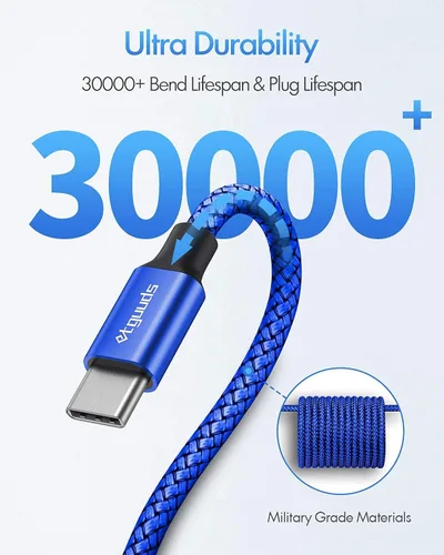 Miniatura 8 de etguuds Cable USB C a USB C de 3 pies, paquete de 2 cables USBC a USBC de 60 W, cable de carga tipo C a C, carga rápida para iPhone 17, 16, 15 Pro
