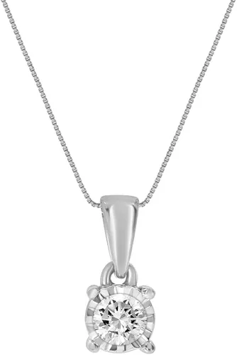 La Joya Collares de diamantes cultivados en laboratorio de 110-16 quilates para mujer Juego de ilusión collar de un solo diamante en plata de ley