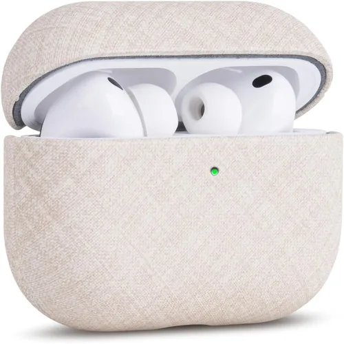 Miniatura 34 de Haobobro Funda de piel para AirPods Pro 3, piel seleccionada respetuosa con la piel, con textura de fibra de carbono, hecha a mano, funda rígida
