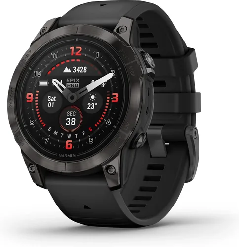 Garmin epix Pro (Gen 2) Edición Zafiro, 47mm, Reloj inteligente de alto rendimiento, Tecnología de entrenamiento avanzada, Linterna incorporada,