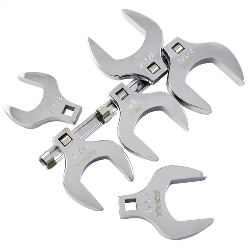Miniatura 8 de Sunex Tools 9740A juego de llaves de pata recta 1/2 pulg. métrico gigante, 34mm - 46mm, totalmente pulido, 7 piezas (incluye riel de almacenamiento)