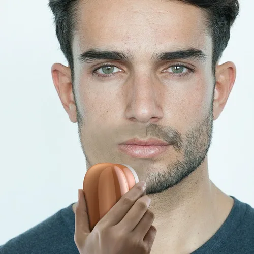 Miniatura 3 de Mini afeitadora eléctrica, afeitadora eléctrica de tamaño de bolsillo para hombres y mujeres, recargable, fácil de usar con un botón, portátil