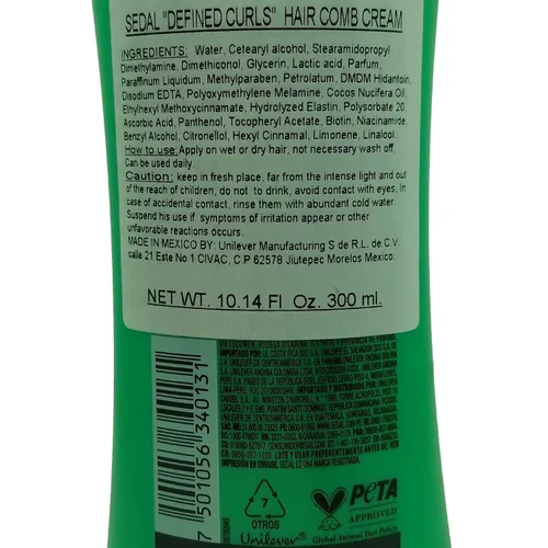 Miniatura 3 de Sedal Curls Defined Hair Comb Cream con aceite de coco, provitamina B5, elastina, 10.1 fl oz, paquete de 2