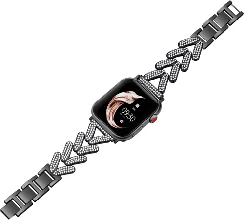 Miniatura 4 de Juntan Correas brillantes compatibles con Apple Watch de 1.496 pulgadas, 1.575 pulgadas, 1.614 pulgadas, 1.654 pulgadas, 1.732 pulgadas, 1.772