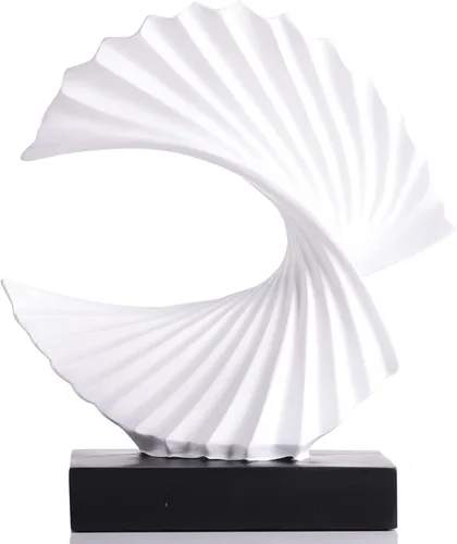 Miniatura 7 de Escultura de onda de oro azul, detalles modernos de olas oceánicas, estatua de arte de resina para estante, mesa de café, soporte de TV, adornos