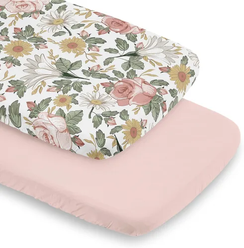 Miniatura 8 de Sweet Jojo Designs Sábanas bajeras para cuna (floral vintage de margaritas) para niñas, guardería infantil, habitación de niños pequeños