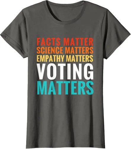 Miniatura 8 de Facts Matter Science Matters Voting Matters - Camiseta demócrata liberal, Negro, S