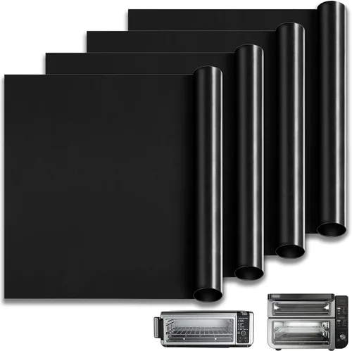Miniatura 24 de Revestimientos para Horno para la Parte Inferior del Horno, 10"x9.7" Forros Reutilizables Antiadherentes Resistentes al Calor para Tostadora