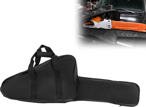 Poweka Bolsa para Motosierra Estuche de Transporte Soporte de Protección Portátil Compatible con Stihl Husqvarna Bolsa de Almacenamiento para Negro
