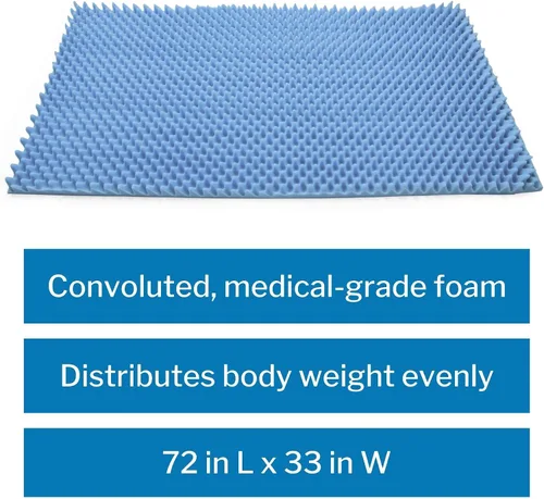 Miniatura 2 de McKesson Cubrecolchón – Almohadilla de espuma contorneada para el cuidado de decúbito para úlceras, úlceras, úlceras por presión, úlceras por