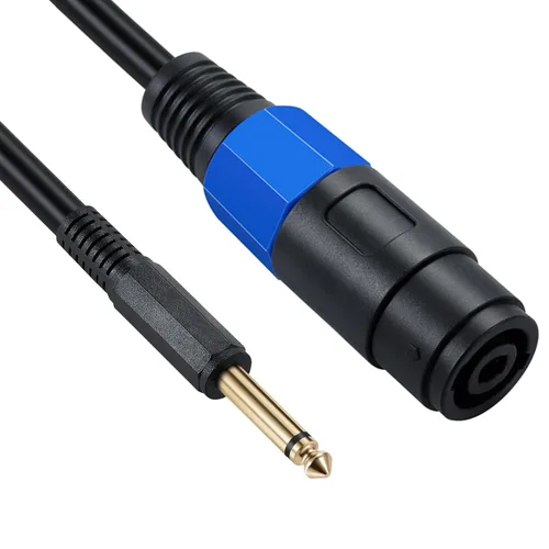Miniatura 6 de Cable de altavoz mono 1/1.6 - 19.7 in/0.5FT Speakon a 1/4 TS Plug Adaptador de audio para altavoz DJ/PA Speakon hembra a 1/4 macho recto