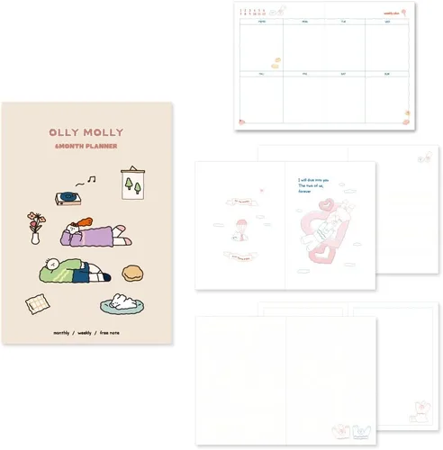 Miniatura 55 de Monolike Ordinary Days Diary Planificador de 6 Meses, Green day - Planificador Académico, Planificador Semanal y Mensual, Organizador