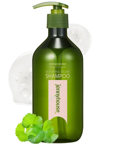 JENNYHOUSE Self-Up Real Care Shampoo - Champú voluminizador y aclarador para cabello fino, sin sulfatos ni silicona, limpieza profunda del cuero
