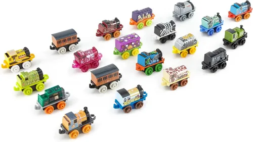 Miniatura 3 de Thomas & Friends Trenes de juguete MINIS - Paquete de 20 motores de empuje en miniatura y vehículos ferroviarios para juegos de simulación