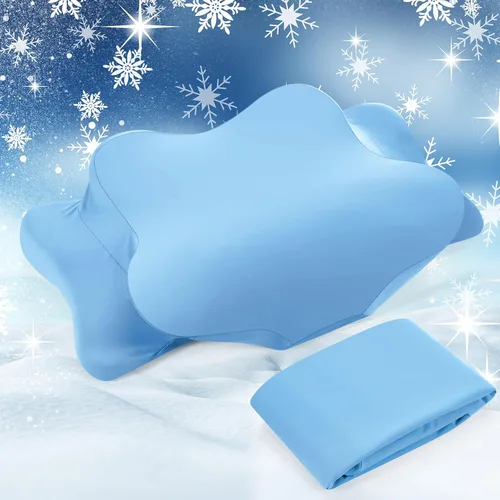 Miniatura 15 de Hahafelt Funda de almohada refrescante para el cuello cervical (solo funda de almohada) Funda de almohada ergonómica con cremallera, funda