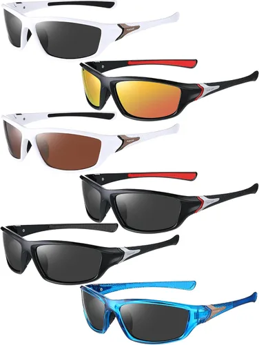 Miniatura 12 de Frienda Paquete de 6 Lentes de Sol Polarizados para Deportes para Hombre, Multipack, Se Ajustan sobre Lentes, Paquete de Lote, Set de Lentes