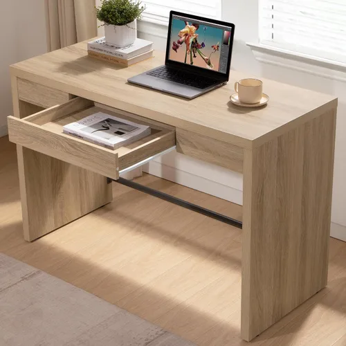 Miniatura 8 de SICOTAS Mesa de Escritorio para Computadora - Mesa de Estudio de Madera de 47 Pulgadas para Dormitorio, Escritorio de Oficina Estilo Granja