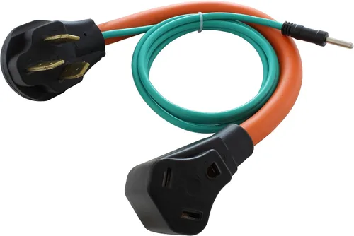Miniatura 25 de AC WORKS Generador a adaptador RV de 30 amperios (L5-20 20A 3 clavijas de bloqueo compacto) Amarillo