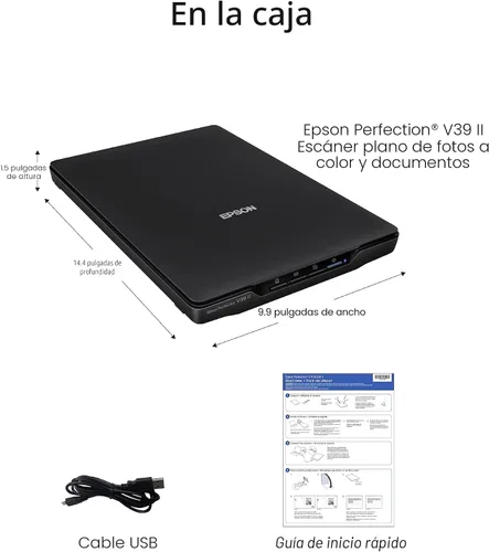 Miniatura 7 de Epson - Perfection V39 II - Escáner plano de documentos y fotos a color - Resolución óptica de 4800 ppp - Tapa extraíble de gran altura - Escaneo a