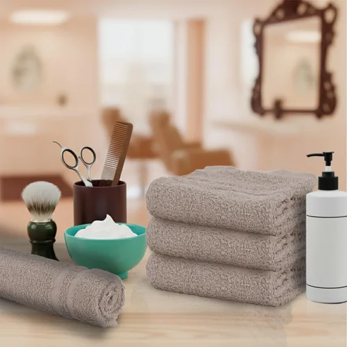 Miniatura 5 de Paquete de 24 Toallas de Mano Arena 100% Algodón Toalla de Spa – 16x26 pulgadas Toallas Faciales Altamente Absorbentes Gimnasio, Toalla para Cabello